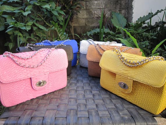 Crossbody clutch Python Handbag Genuine full Leather Snake Skin Tote Bag Purse